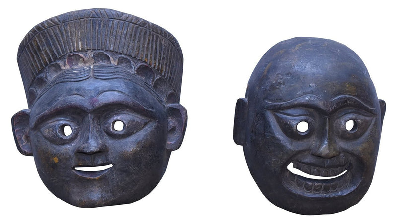Handcarved Antique Wooden Tribal Mask - HomeStreetHome.ie