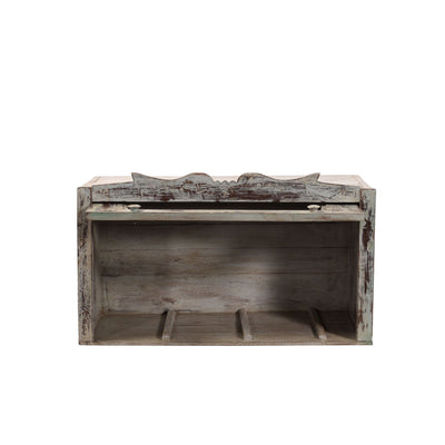 Angel Radio Box vintage box with glass door front view of open door slided open