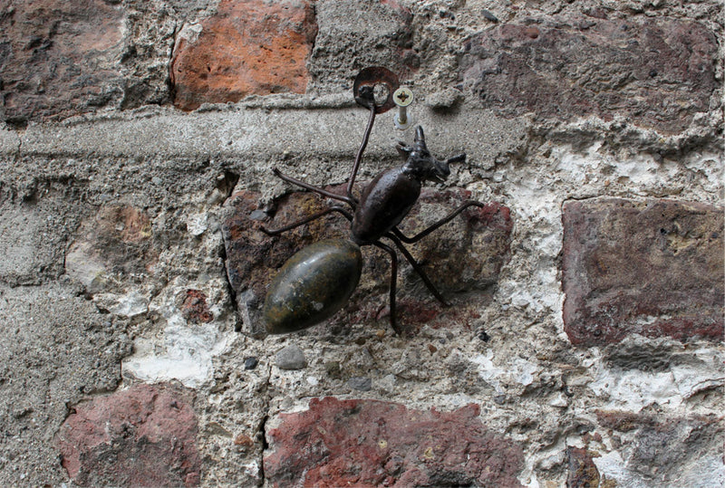 Ant Stone Wall Hanging Recycled Metal