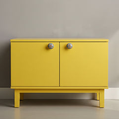 Arabic ceramic knob multicolour on a modern yellow small cabinet