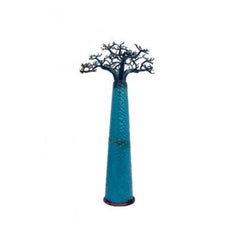 Baobab Blue Large Tree Made from Reclaimed Metal 