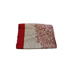 Block Print Table Cloth red and white pattern 