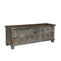 Blue Haryana Storage Trunk side view