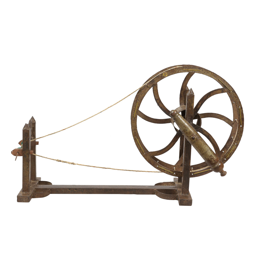 Charkha Spinning Wheel Full view of Original Spinning Wheel 