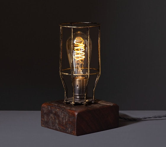 Salvage Wood Table Lamp Inspired by Clare 