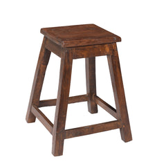 Country Small Stool Natural Side View