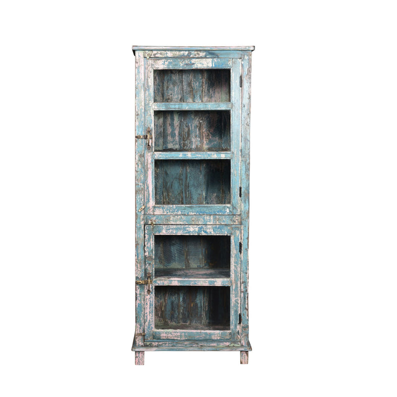 Antique Display Cabinets With Glass Doors front view 