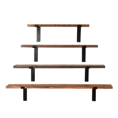 Reclaimed Wood Shelves with Cast Iron Bracket