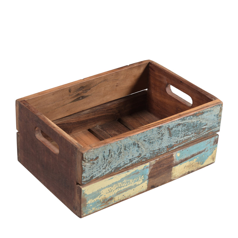 Reclaimed Wood Small Crate Side View 