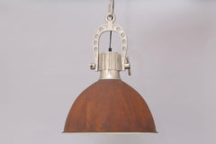 Rusty Industrial Light Pendant With Steel Fixture - HomeStreetHome.ie
