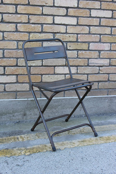 Factory Folding Metal Chair Side View