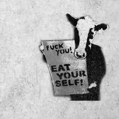 Small Canvas Street Art Prints Fuck you eat your self