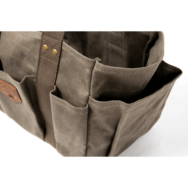 Waxed canvas gardening tote 2025 bag