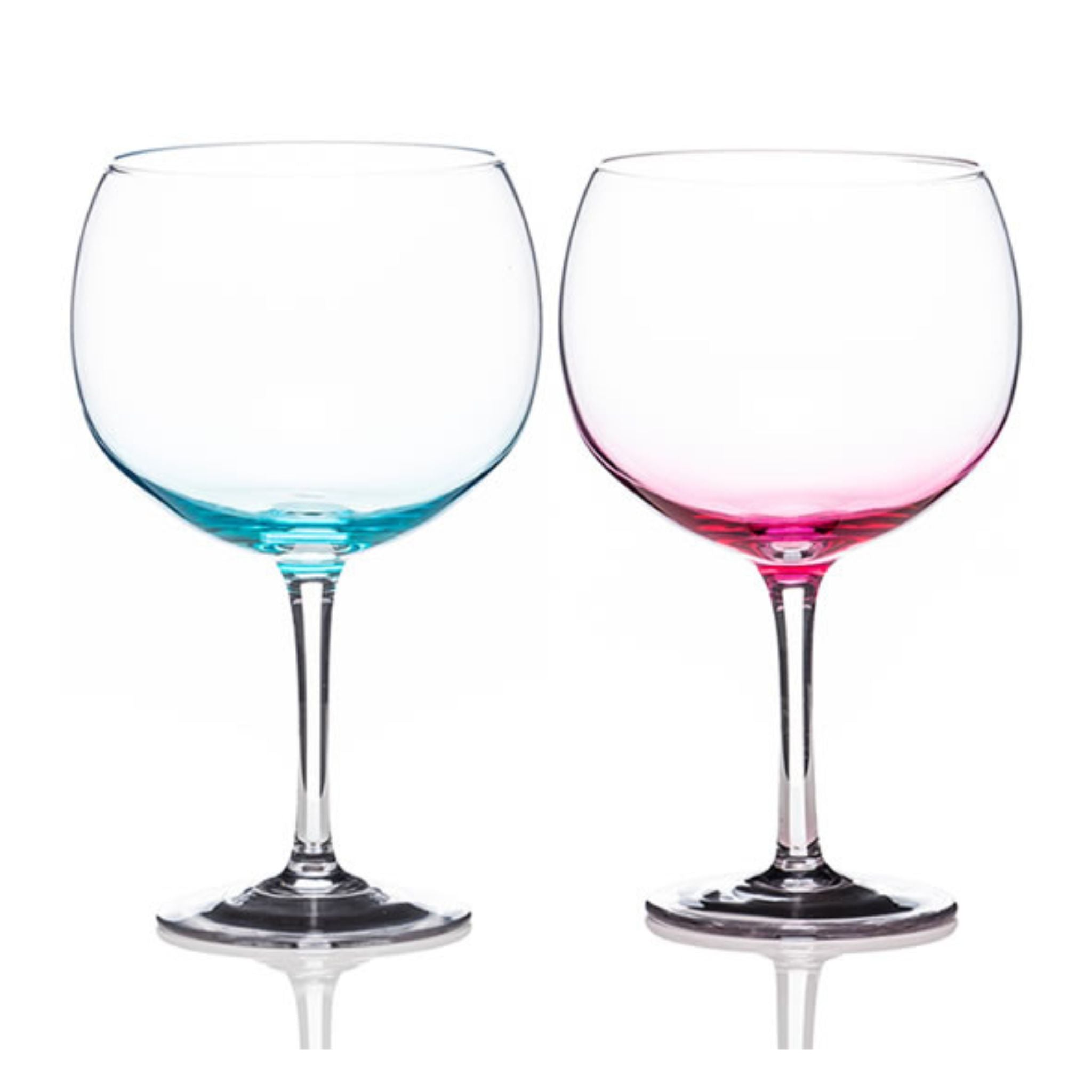Gin Glass Set of Two blue and pink colour