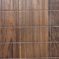 Jungle Teak Glass Cabinet closed up view of wooden detail 