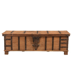 Kambal Indian Storage Trunk with a closed lid front view 