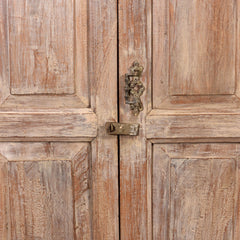 Library Wood Cabinet close up of lockable latch 