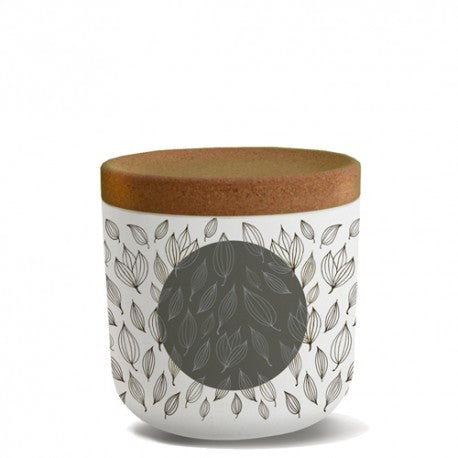Small Line Art Flower Storage Box With Grey flowers and circle 