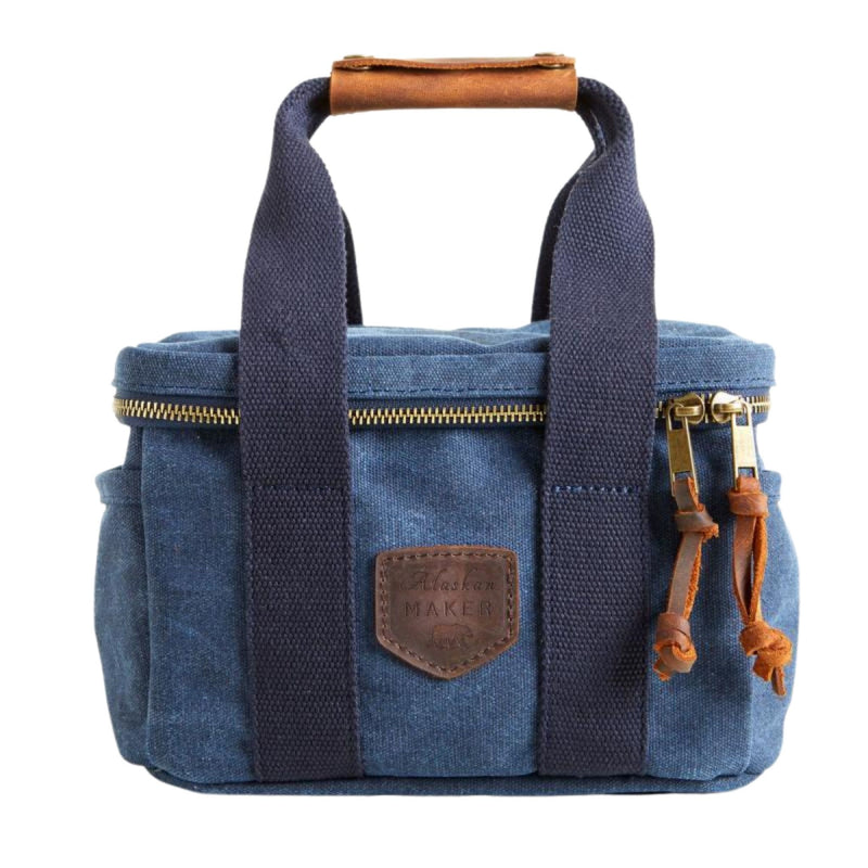 Lunch Bag Navy Waxed Canvas Nomad