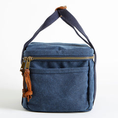 Lunch Bag Navy Waxed Canvas Nomad