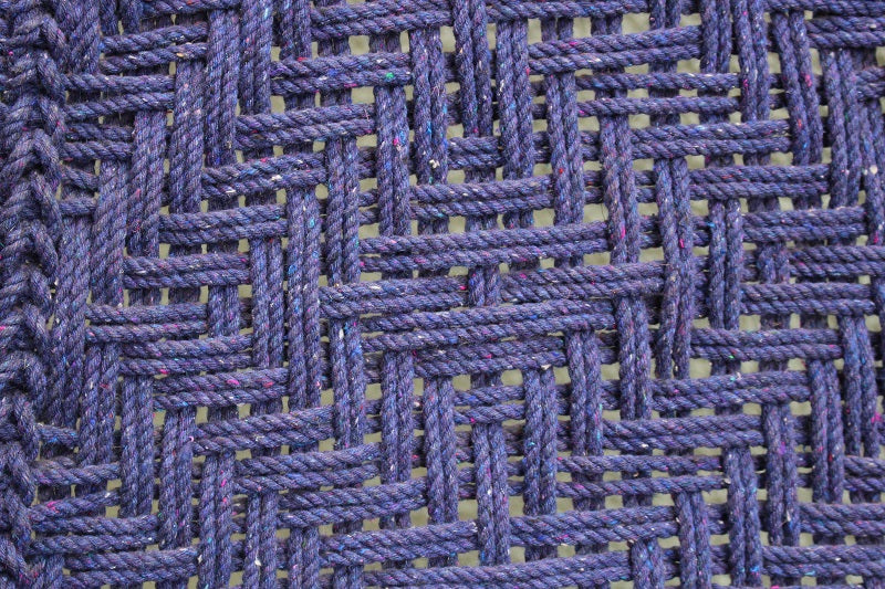 close up of the woven fabric on the chair 