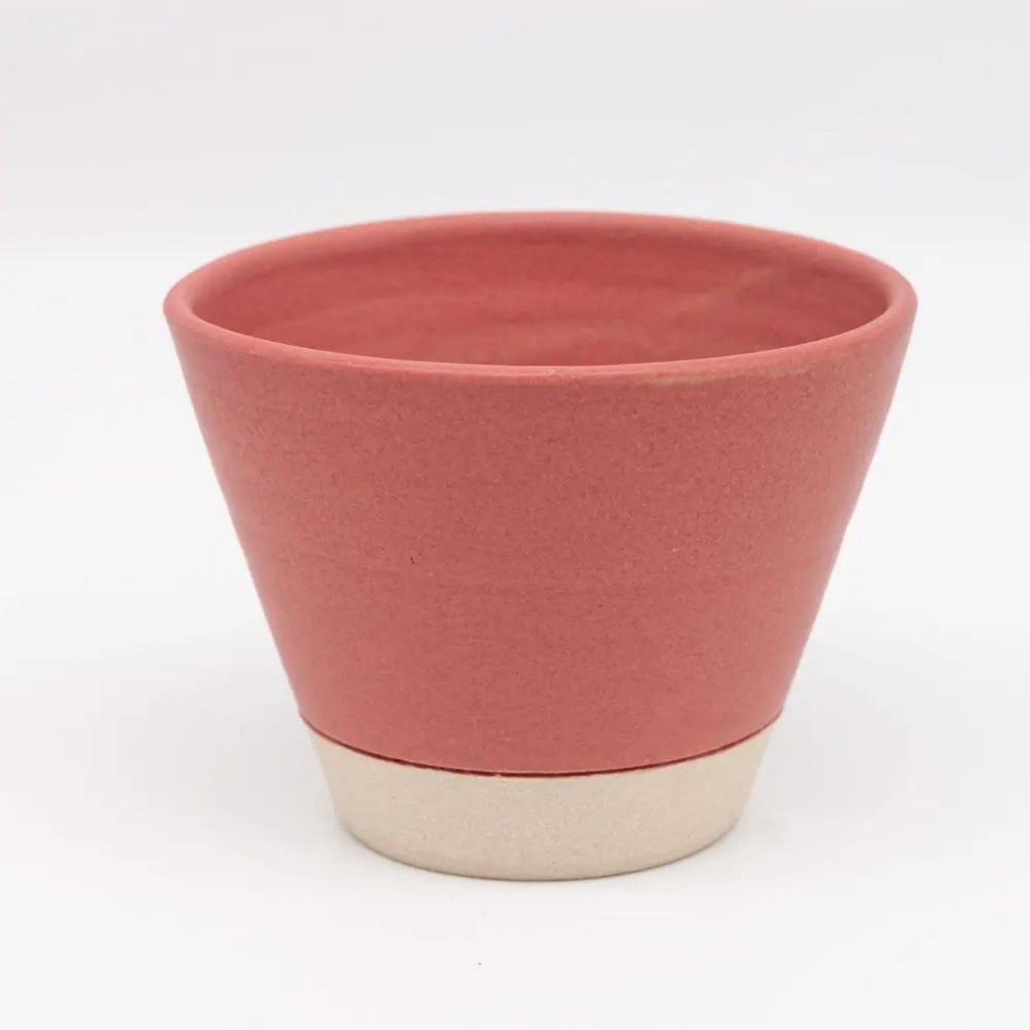 Medium bowl coral pottery artist John Ryan