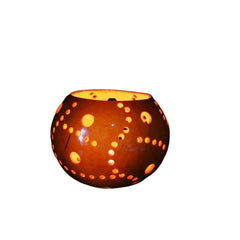 Mini Calabash Tealight Candle Holder Front straight 