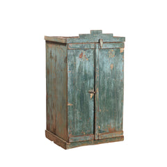 Small Two-Door Wooden Cabinet Side View 