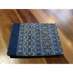 Organic Cotton Table Cloth dark blue patterns 