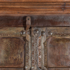 Paderu 2 Door Shek Cabinet front view close up of carved details