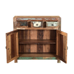 Pantry Console Colour 3 Drawers with open doors 