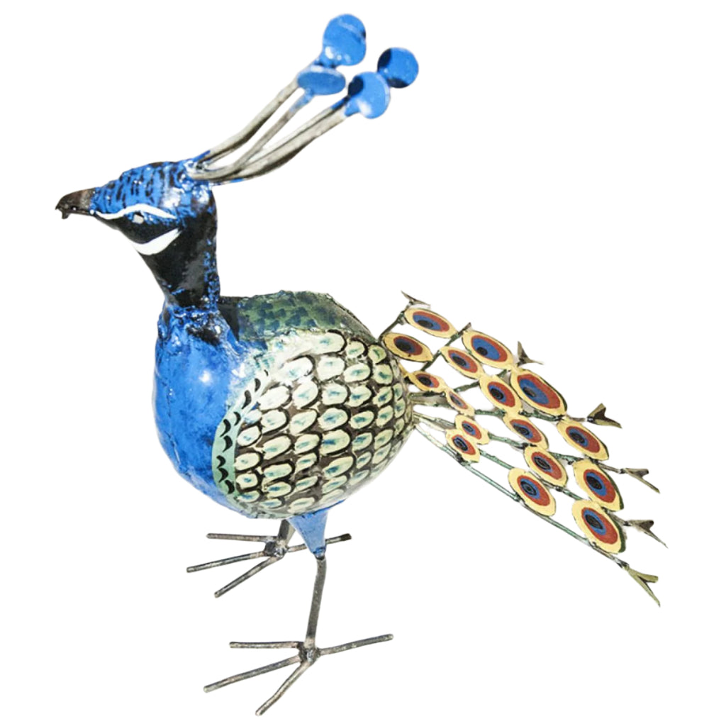 Metal Art Peacock Handcrafted Sculpture Home Deco & Garden Ornament
