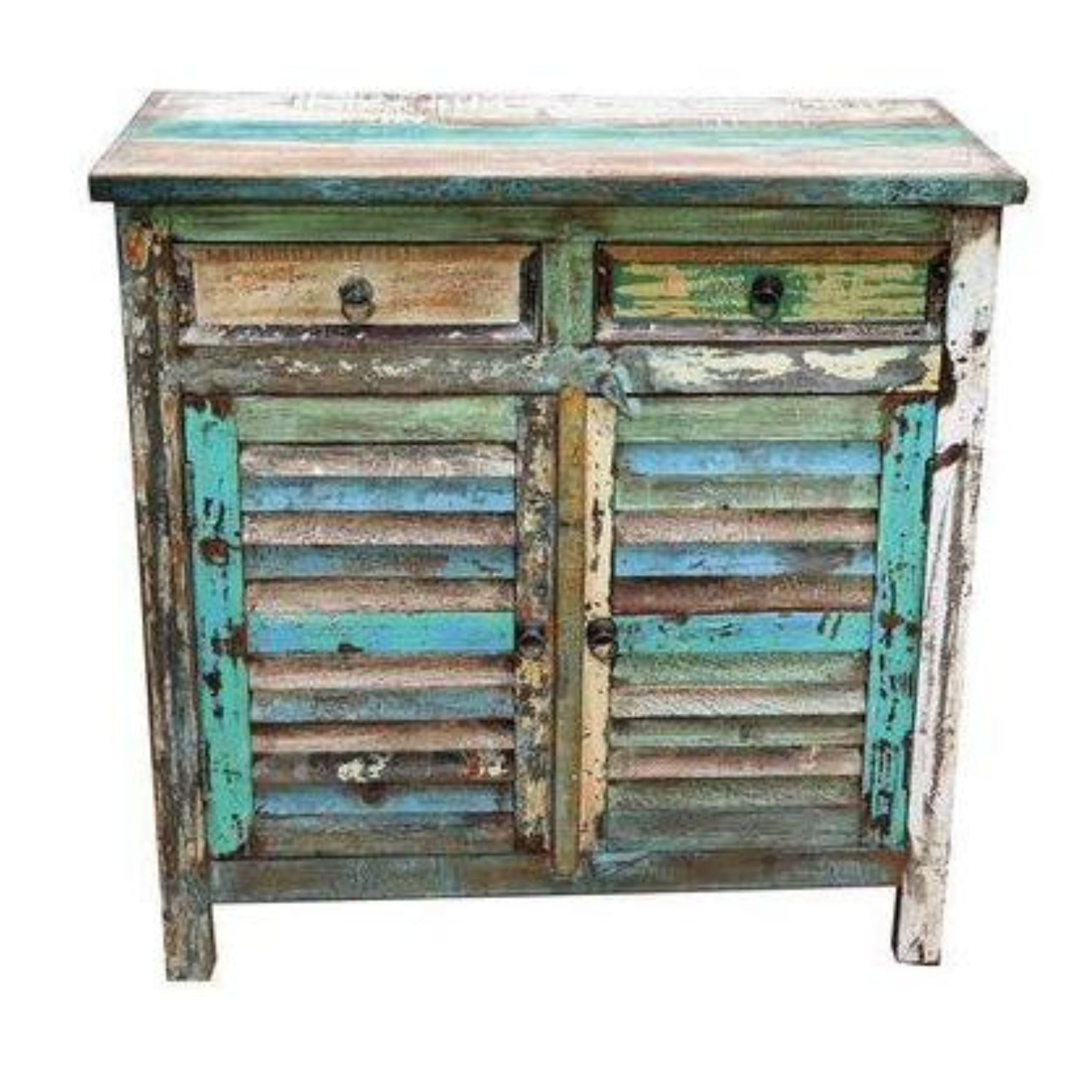 Plantation Dresser Sideboard reclaimed mixed wood front view