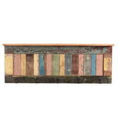 Pub Coat Hanger With Mixed Colour Patina Front Straight View Of the Hanger