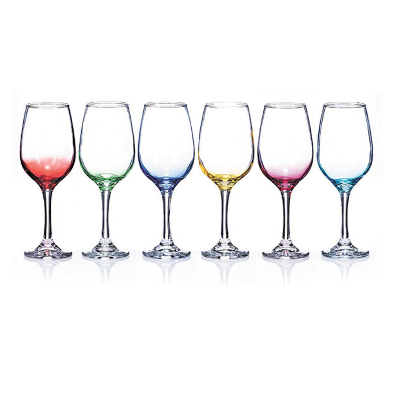 Rainbow Wine Glass Set of 6