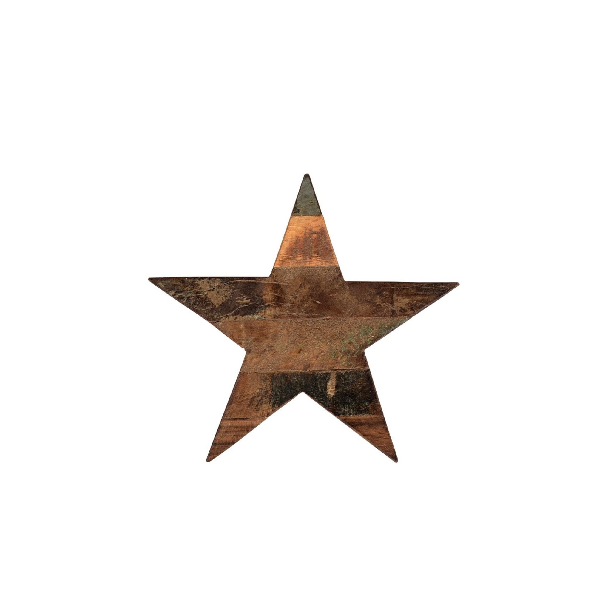 Reclaimed Wood Star Front View With Mixed Wood Patina