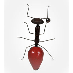 Recycled Red Ant Metal Wall Art birds eye view