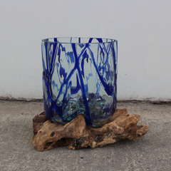 Teak Root Glass Vase