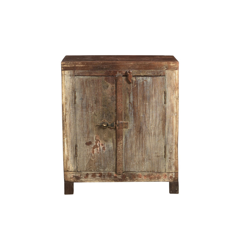 Siberian lock distressed wood with latch Front View