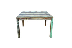 Square Sand Reclaimed Wood Dining Table 90cm - HomeStreetHome.ie