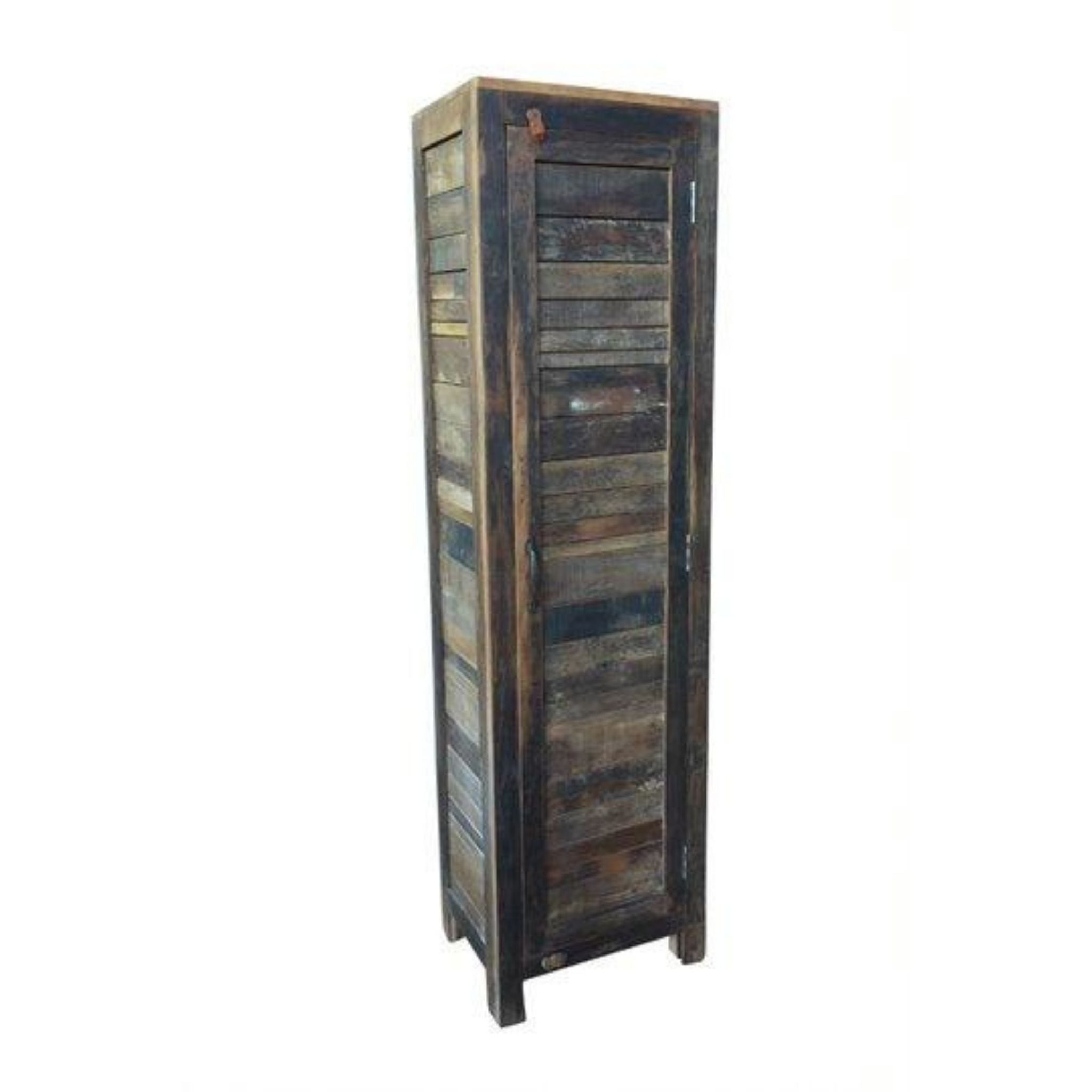 Tall Reclaimed Hardwood Cabinet with Shelving Storage