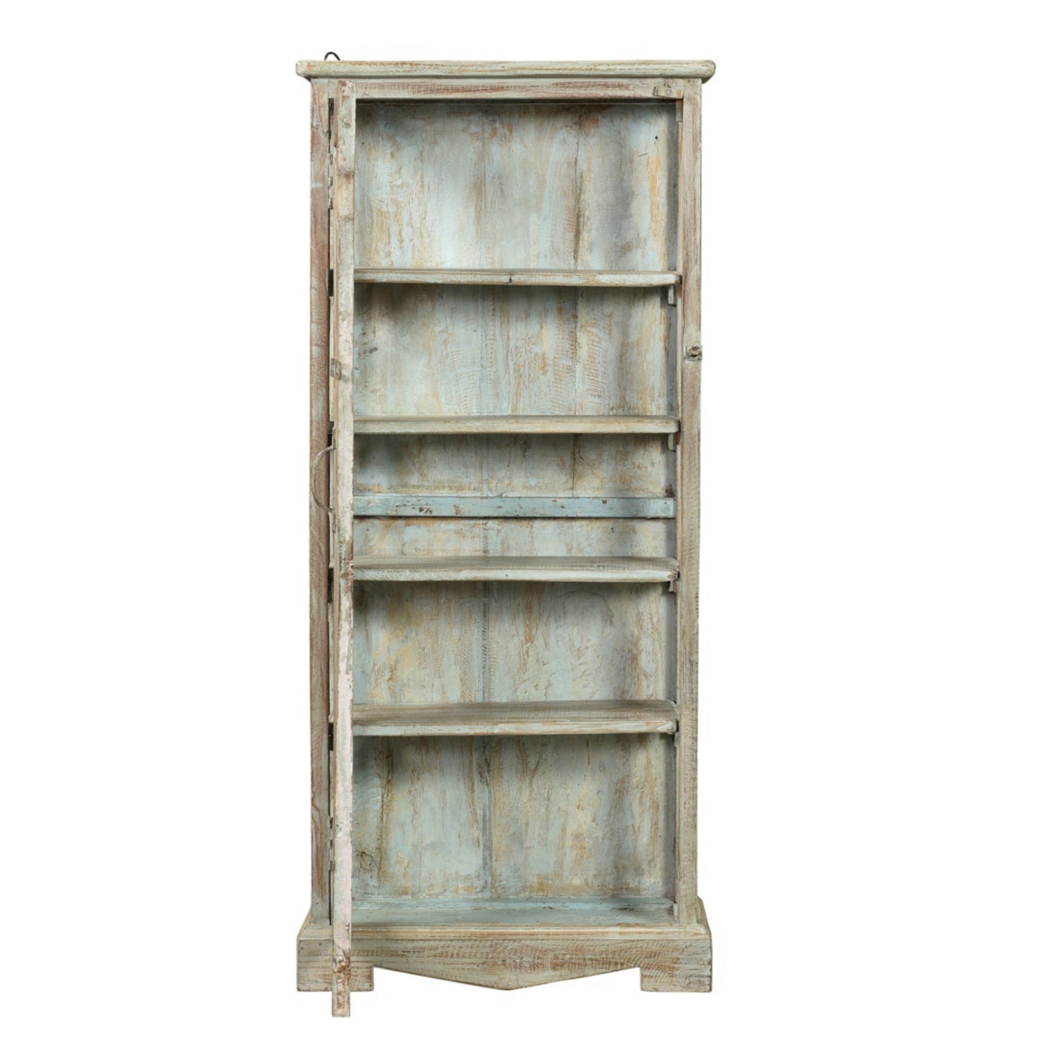 Tundra Wall Glass Cabinet with doors open