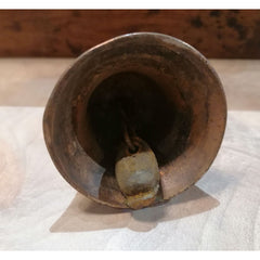 Vintage Indian Brass Bell inside view of bell 