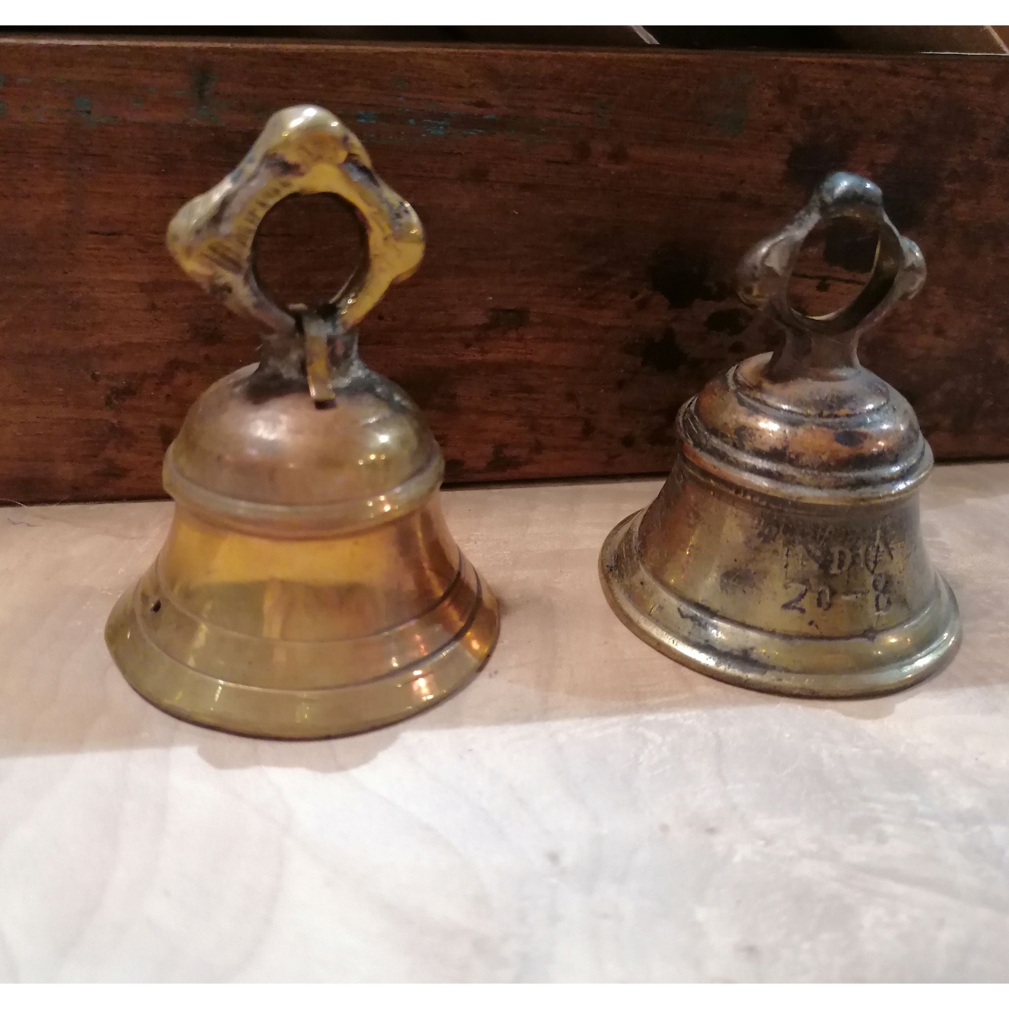 Vintage Brass Bell Medium - Hanging Farmhouse Style Door Bell –