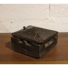 Vintage Masala Box Medium view of pin on box for lid