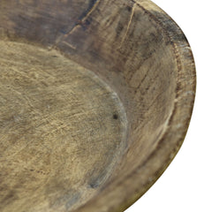 Vintage Wood Bowl close up of wooden bowl lip