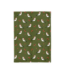 Kitchen towel with an Winter birds pattern print 