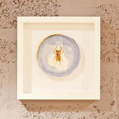 Gold Insect Ceramic Wall Decoration - HomeStreetHome.ie