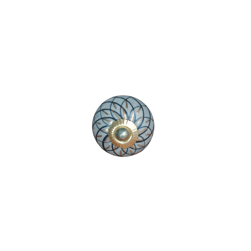 Lily Grey Gold Fitting Ceramic Knob