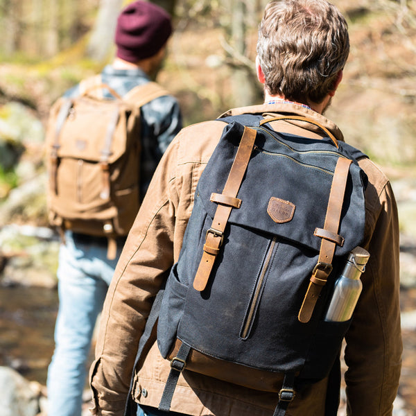 Men's waxed clearance canvas backpack